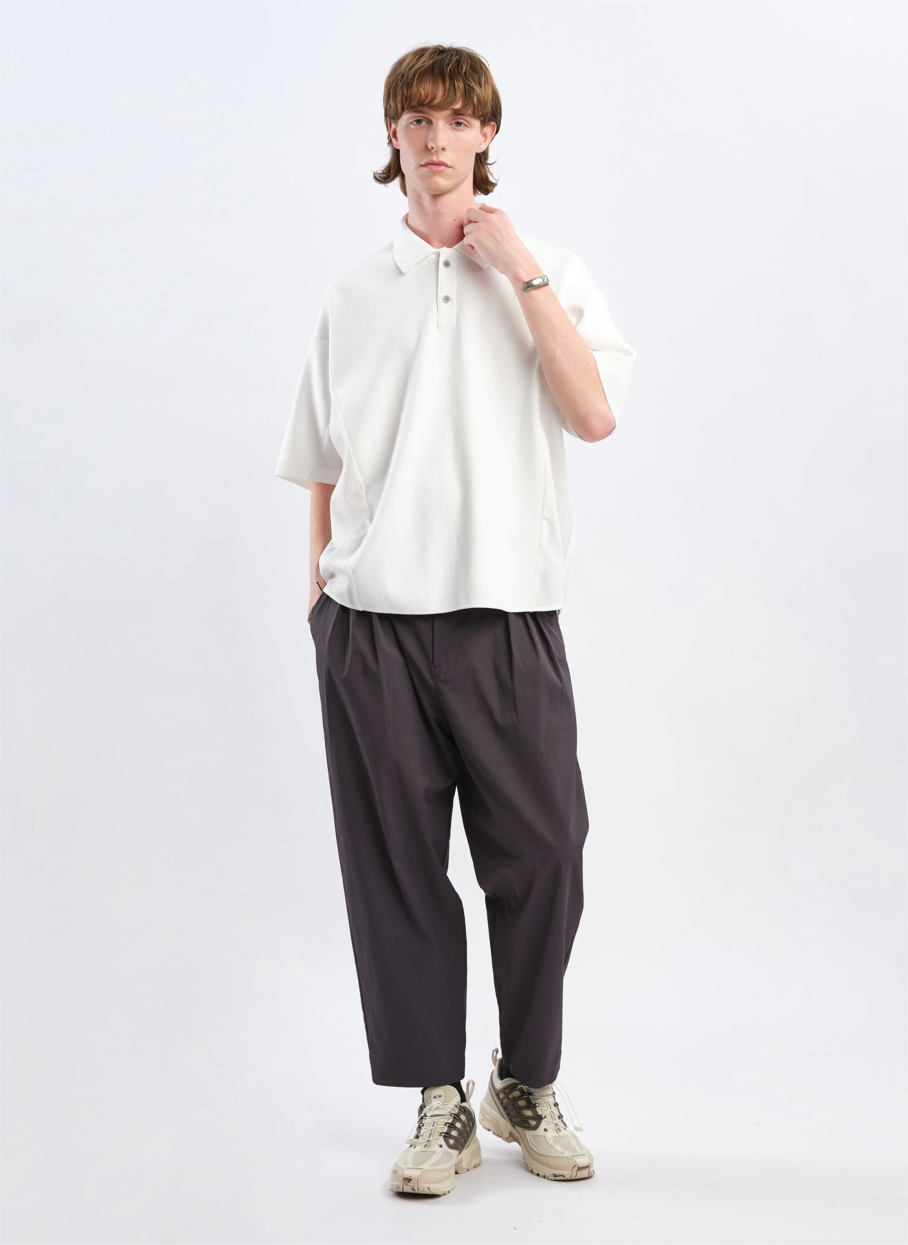 Polyester Business Knit Blocking Polo