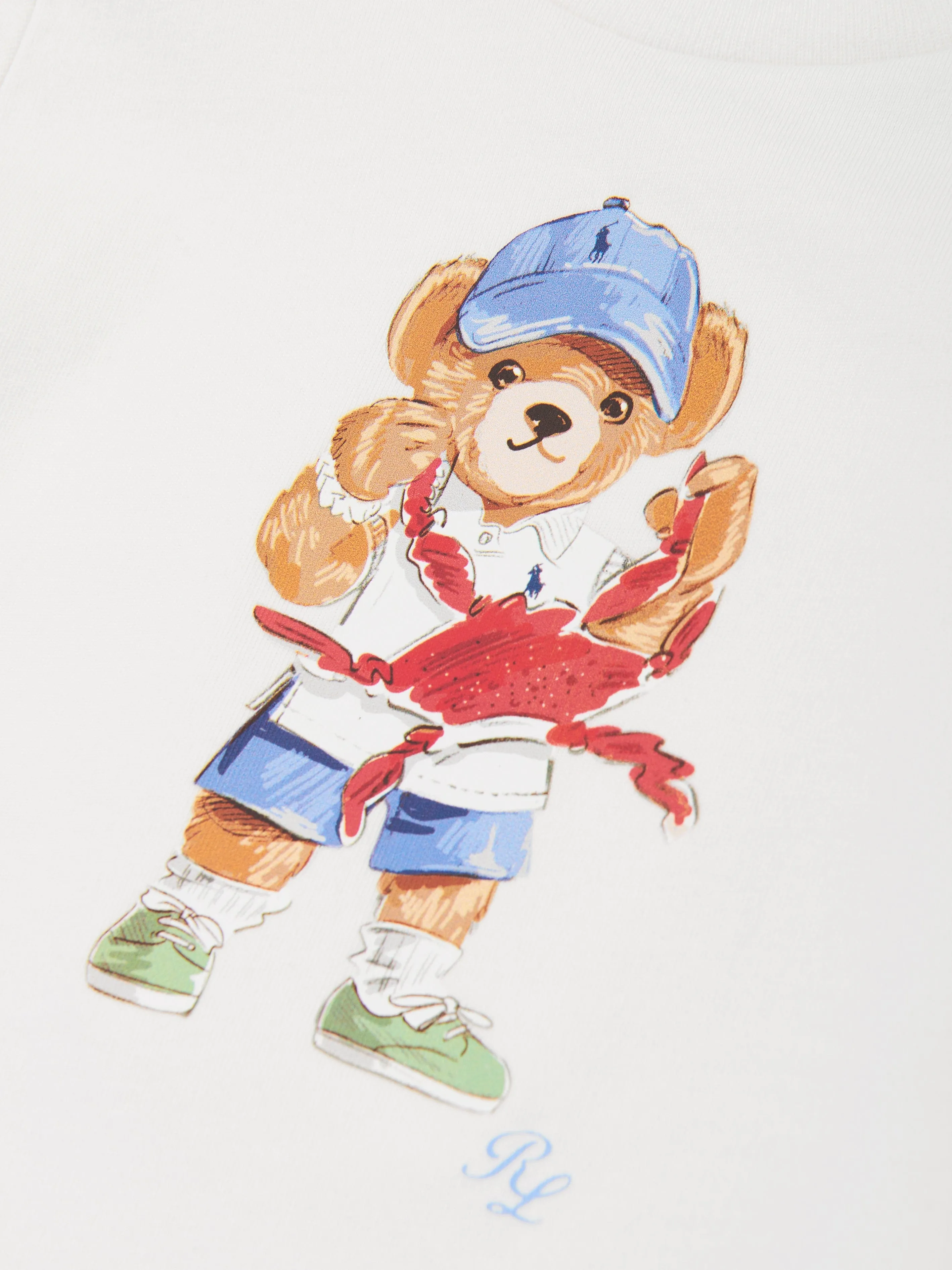 Ralph Lauren Baby Boys Bear T-Shirt in White