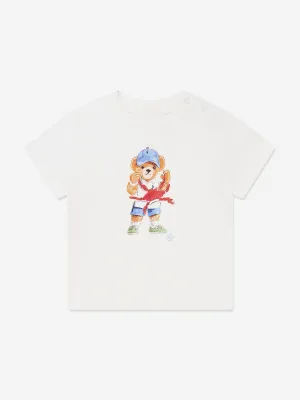 Ralph Lauren Baby Boys Bear T-Shirt in White