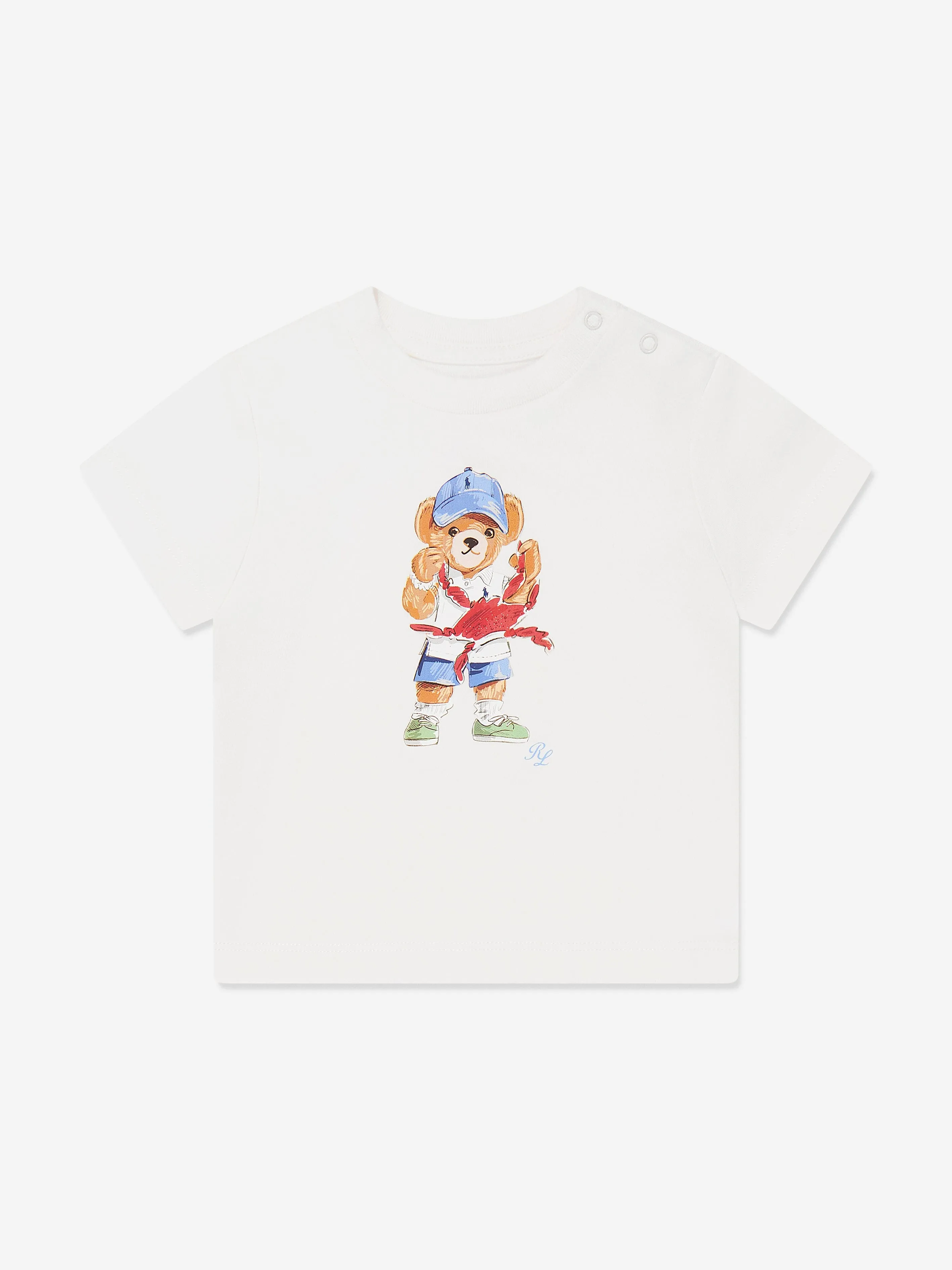 Ralph Lauren Baby Boys Bear T-Shirt in White