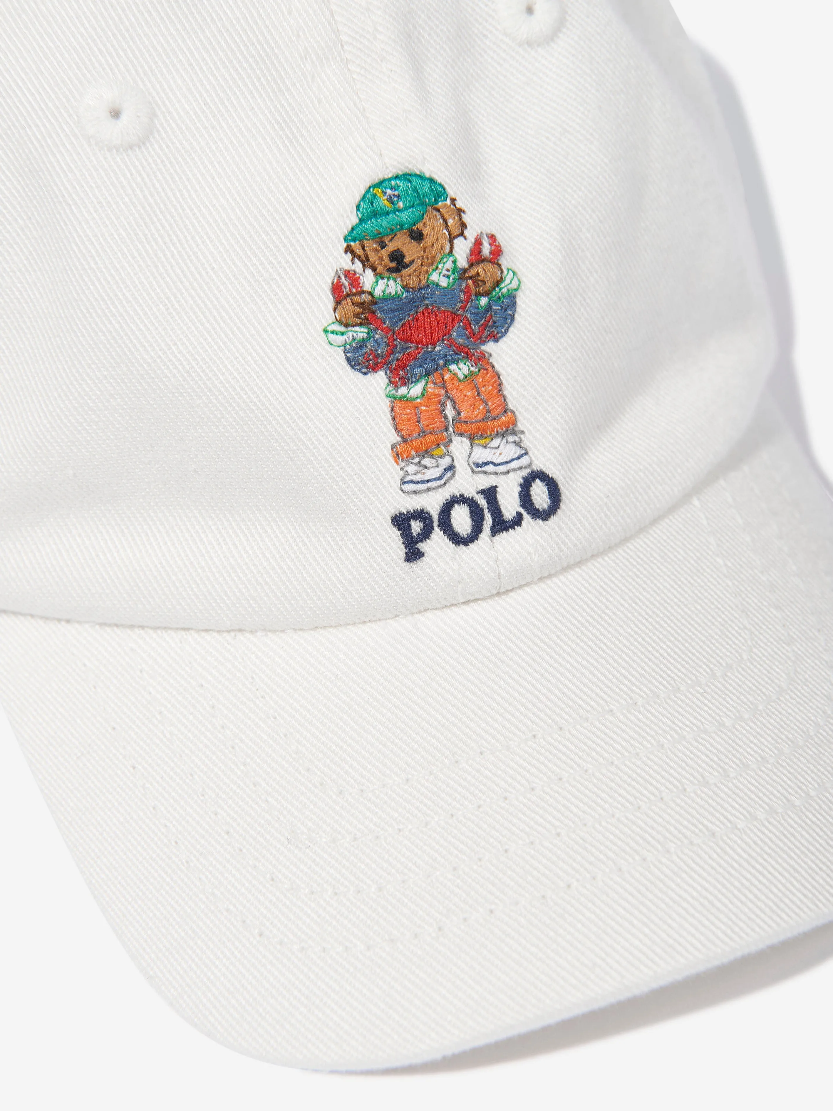 Ralph Lauren Baby Boys Polo Bear Cap in White
