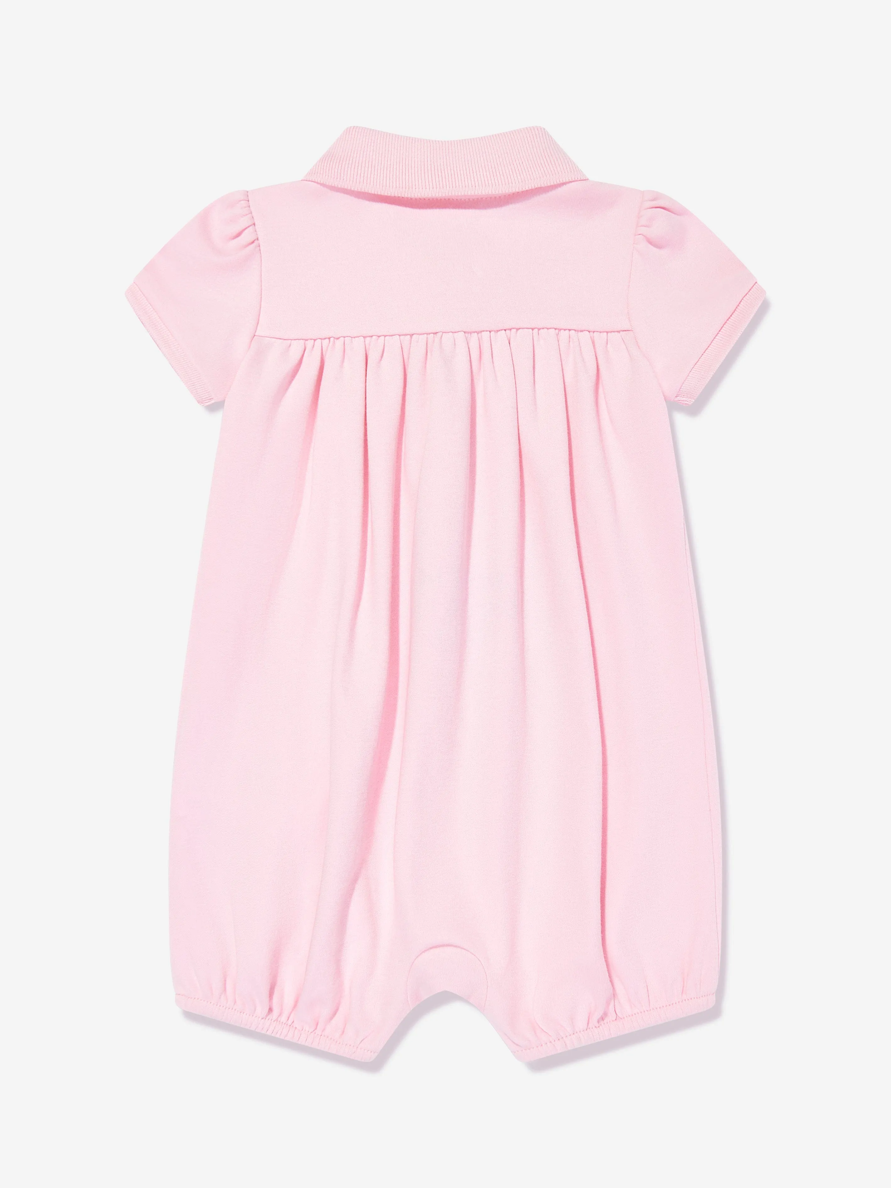 Ralph Lauren Baby Girls Polo Bubble Romper in Pink
