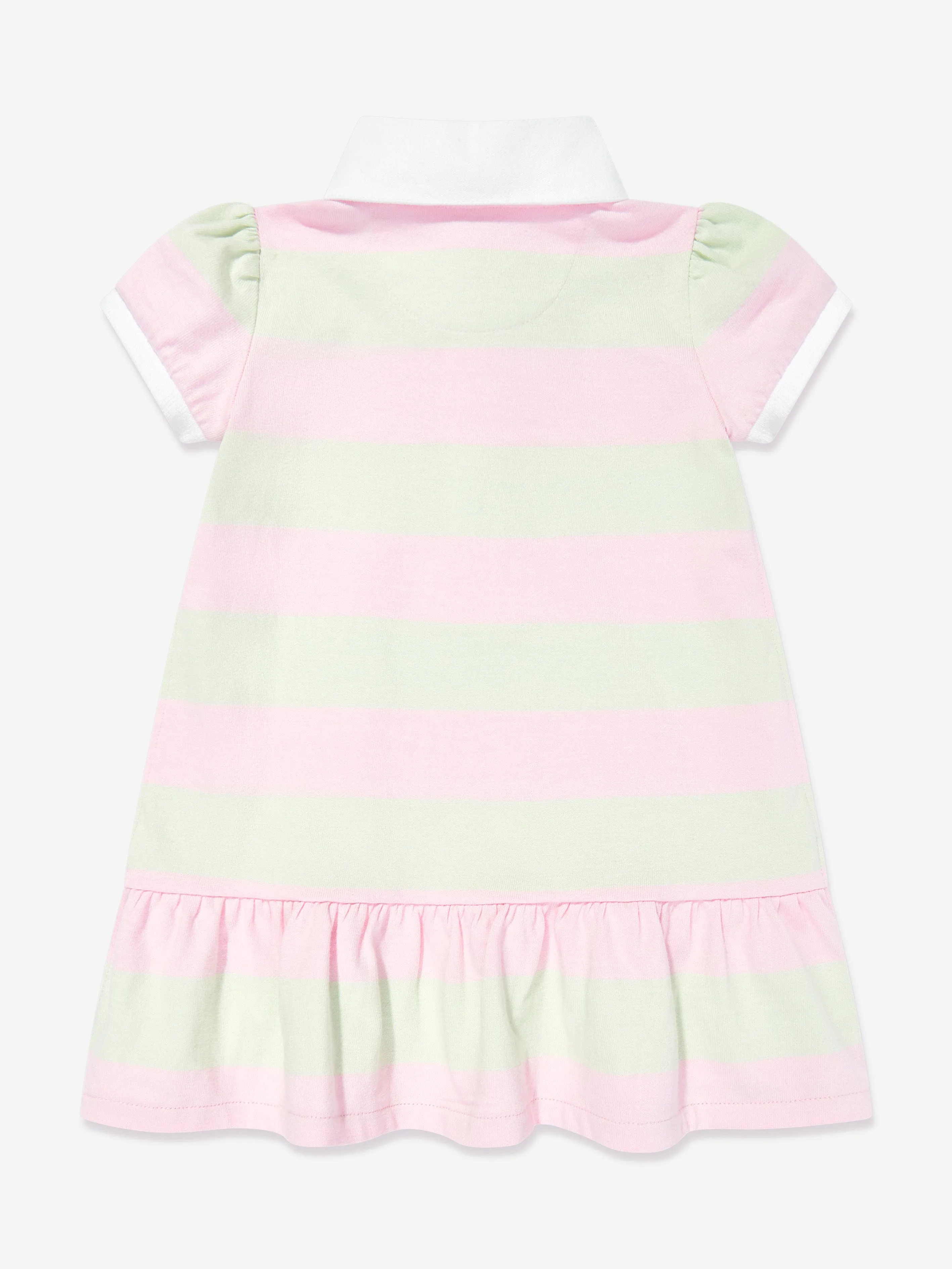 Ralph Lauren Baby Girls Striped Rugby Dress With Bloomers in Pink