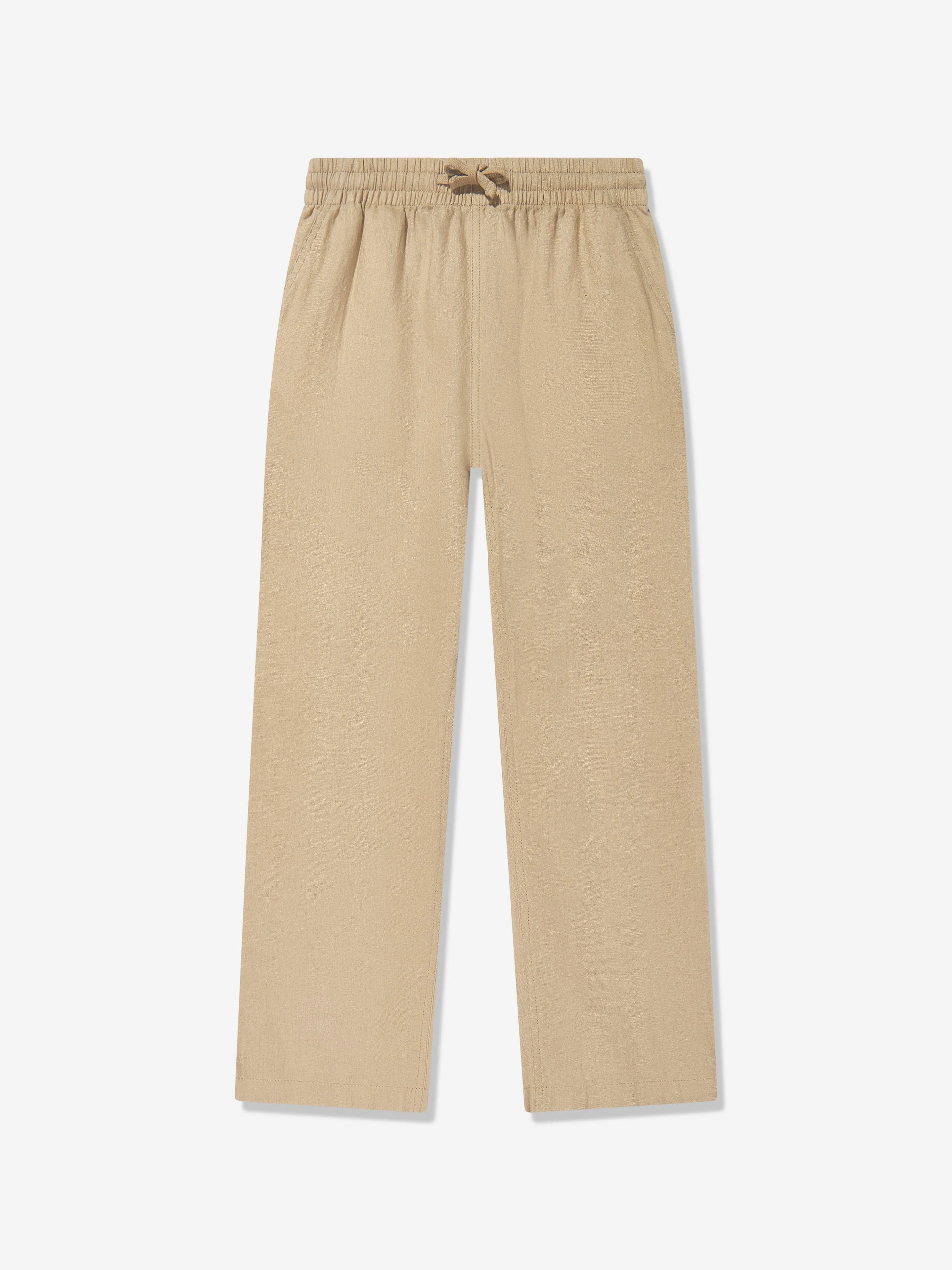 Ralph Lauren Boys Linen Trousers in Brown