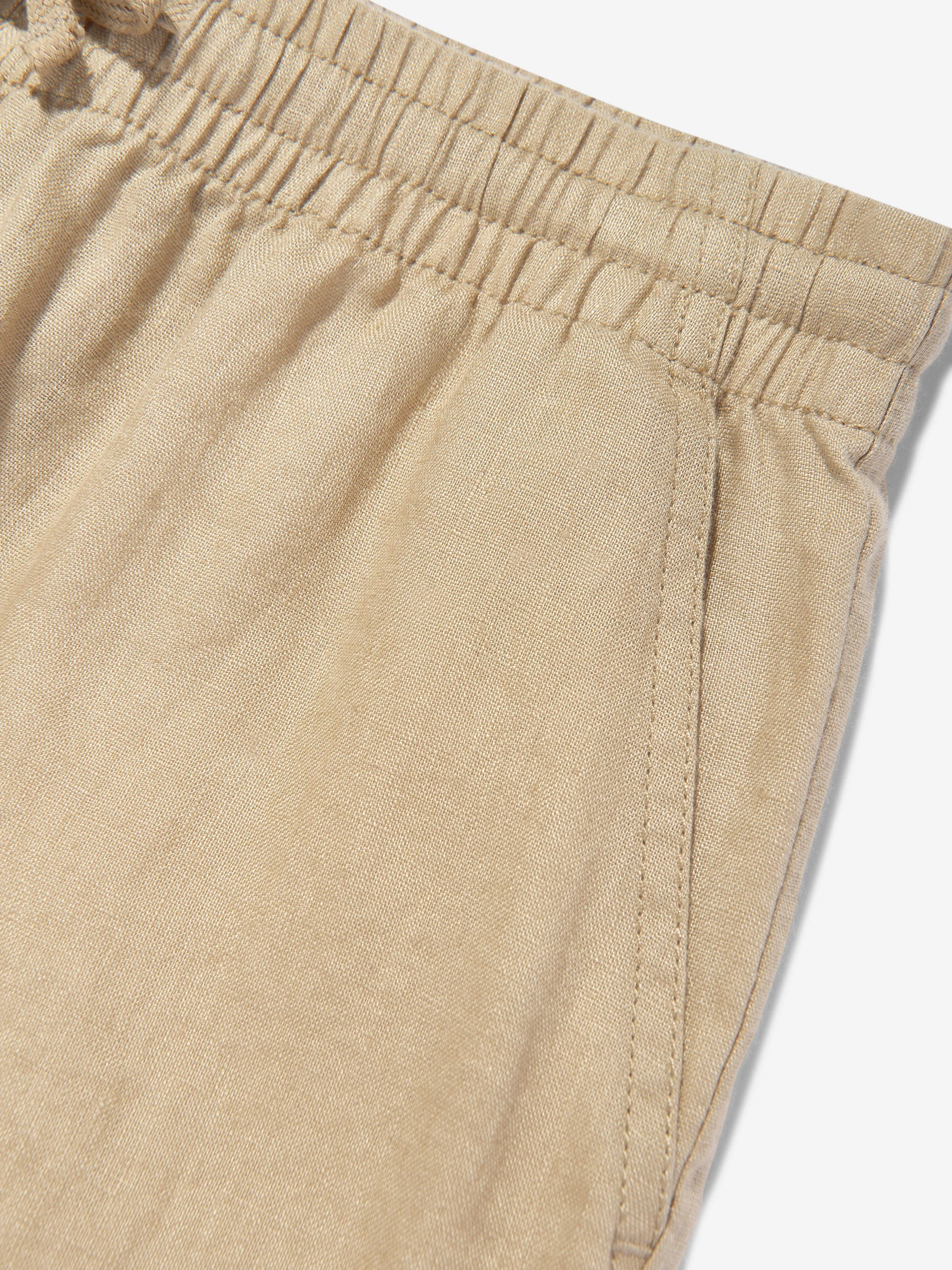 Ralph Lauren Boys Linen Trousers in Brown