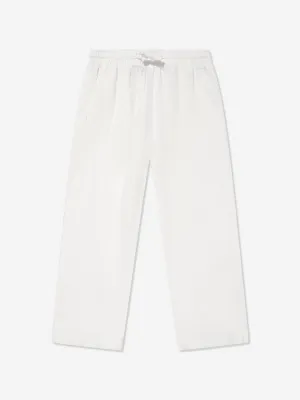 Ralph Lauren Boys Linen Trousers in White