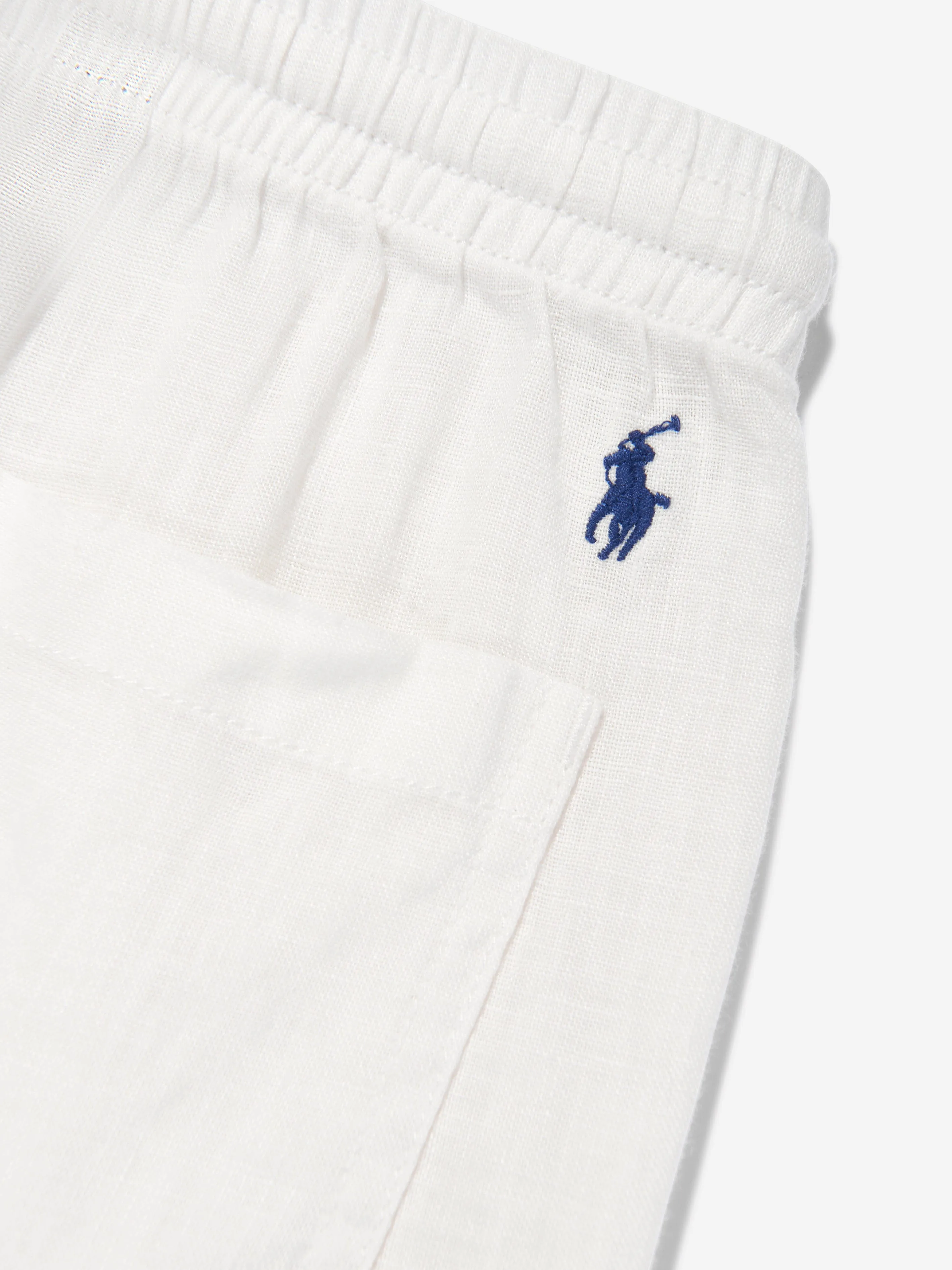Ralph Lauren Boys Linen Trousers in White