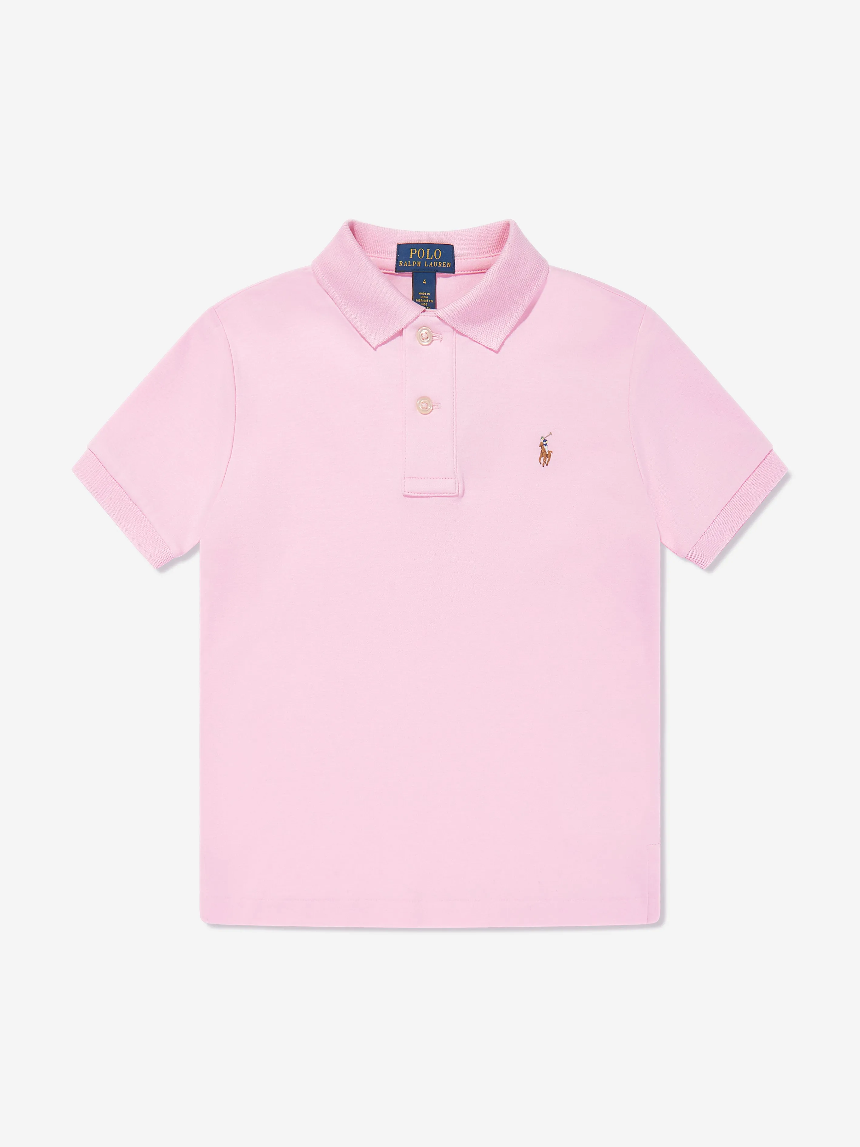 Ralph Lauren Boys Logo Polo Shirt in Pink