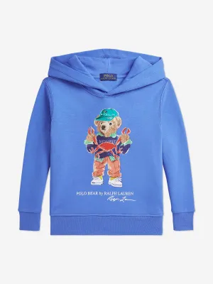 Ralph Lauren Boys Polo Bear Hoodie in Blue