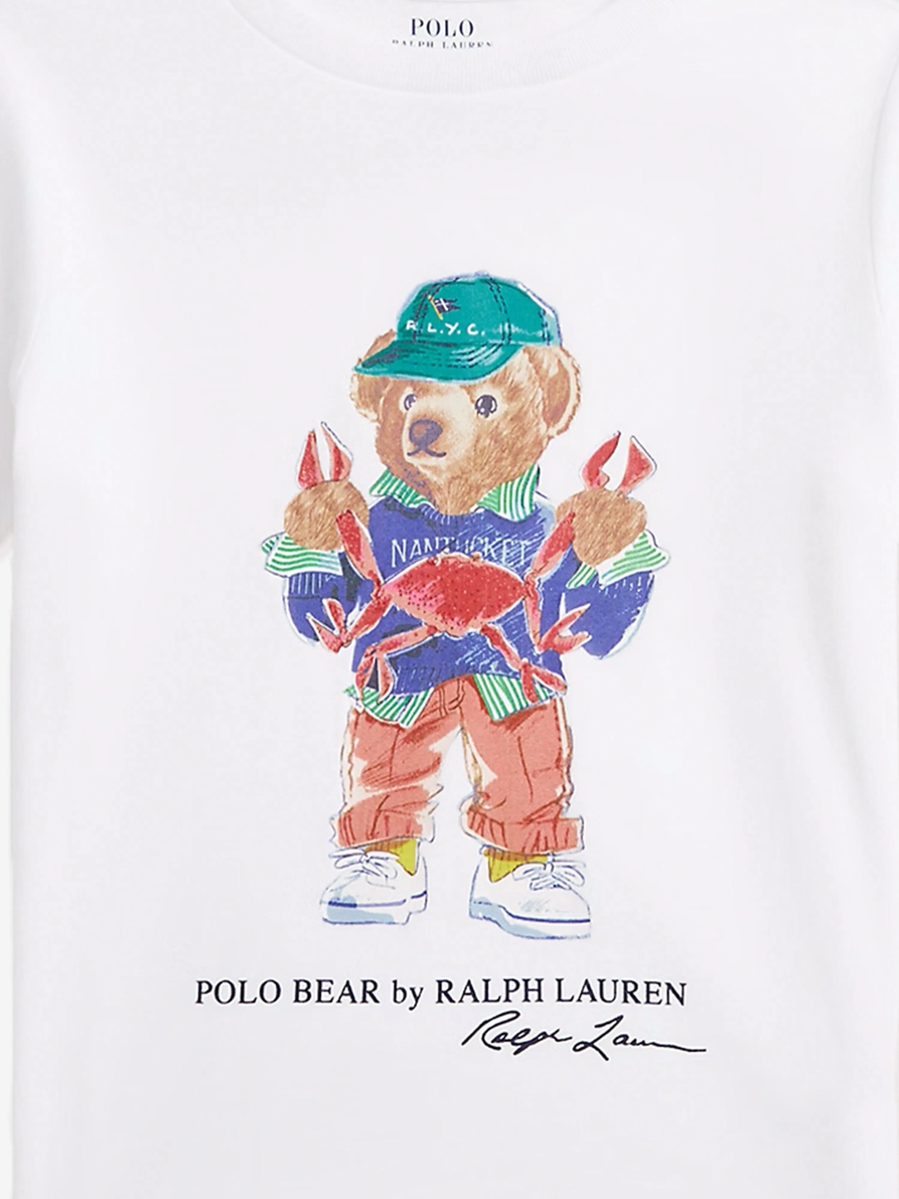 Ralph Lauren Boys Polo Bear T-Shirt in White
