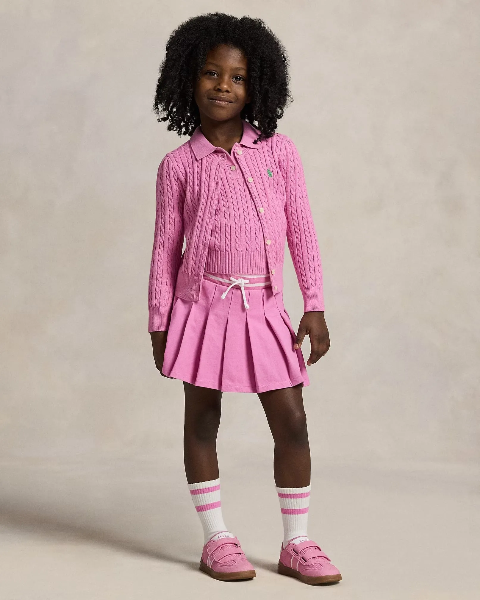 Ralph Lauren Girls Pleated Skort in Pink