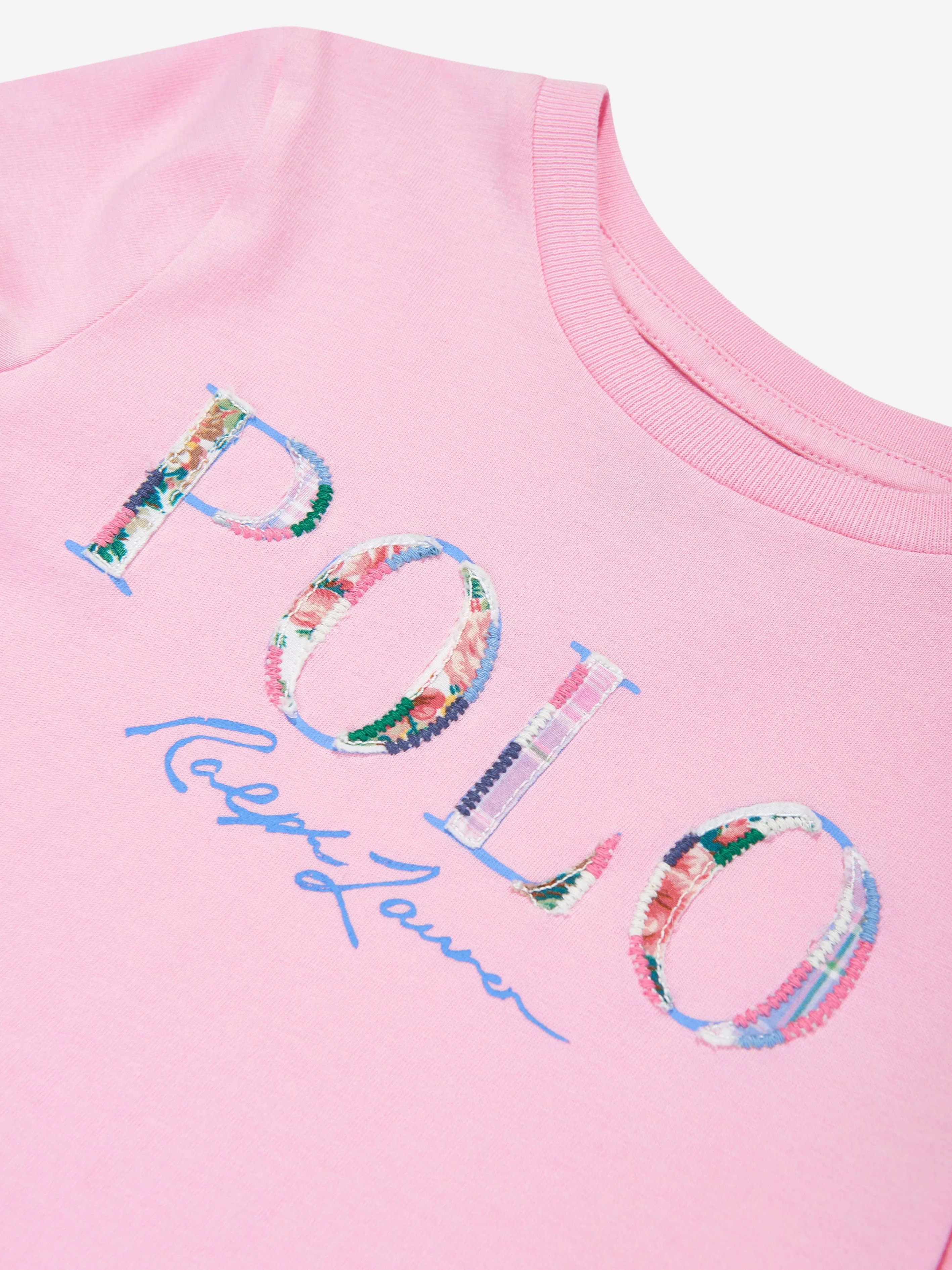 Ralph Lauren Girls Polo Logo T-Shirt in Pink