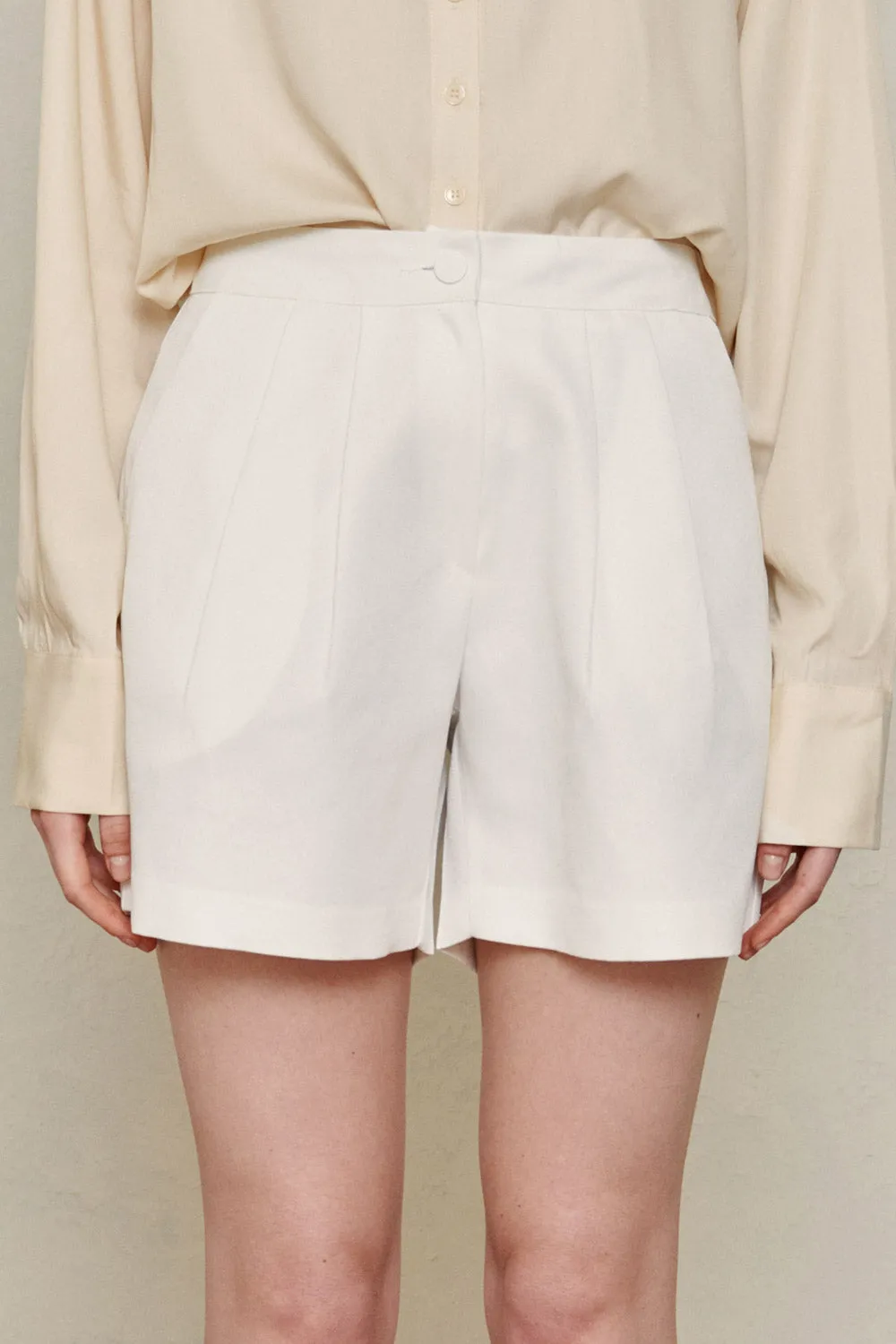 Recycled Poly Pintucked Shorts