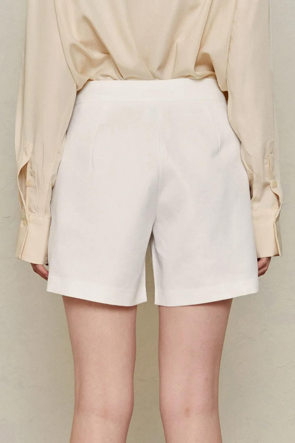 Recycled Poly Pintucked Shorts