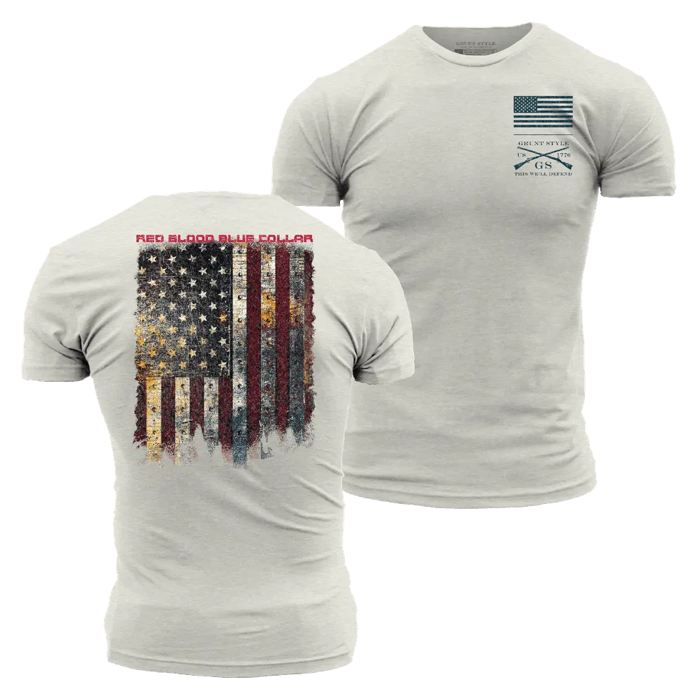 Red Blood Blue Collar® T-Shirt - Sand