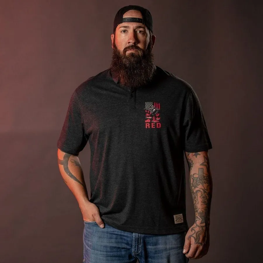 RED Friday Cruiser Polo - Heather Black