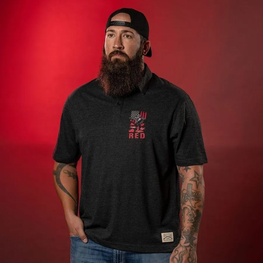 RED Friday Cruiser Polo - Heather Black