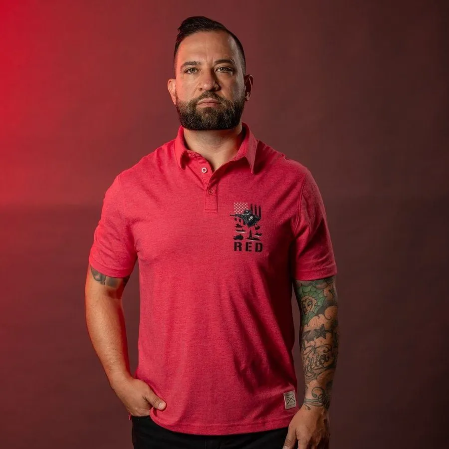 RED Friday Cruiser Polo - Heather Red
