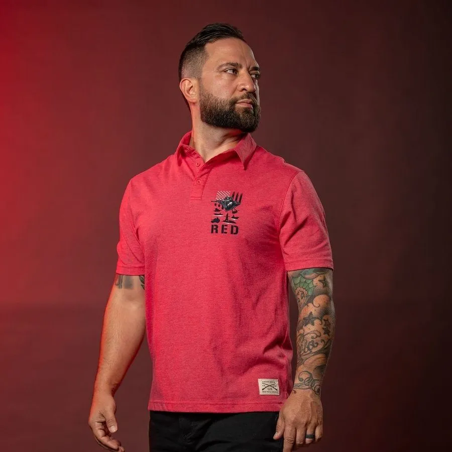 RED Friday Cruiser Polo - Heather Red