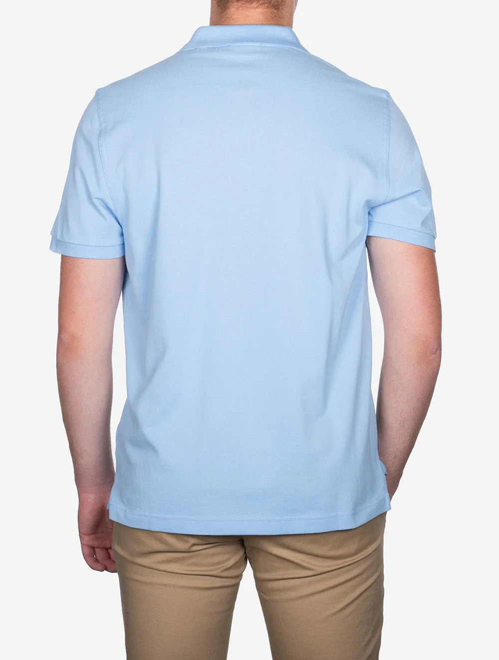 Regular Shield Shirt Sleeve Pique Polo Capri Blue