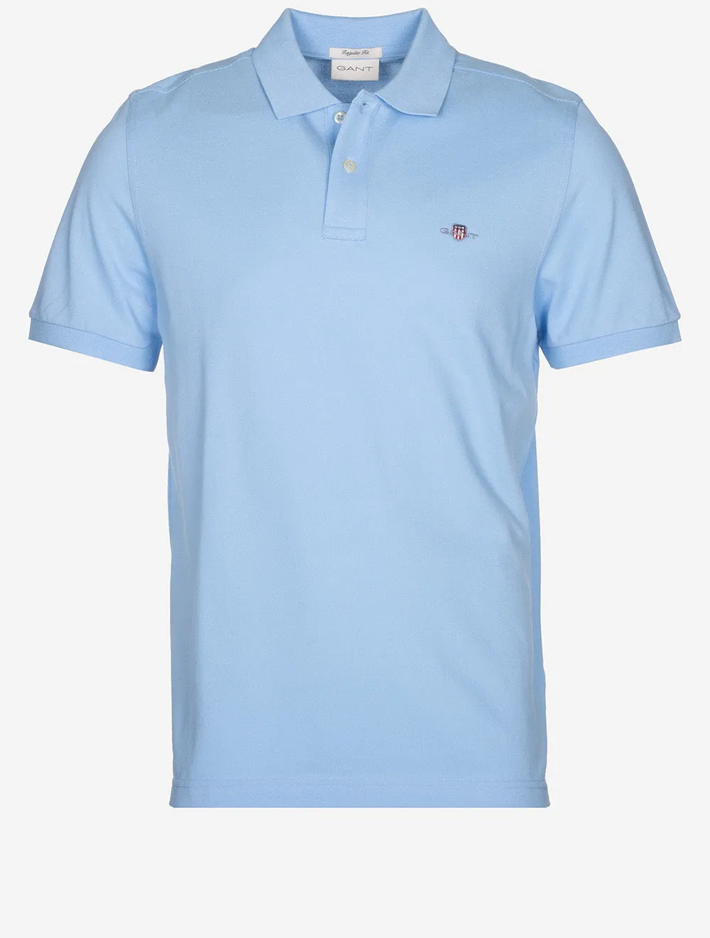 Regular Shield Shirt Sleeve Pique Polo Capri Blue
