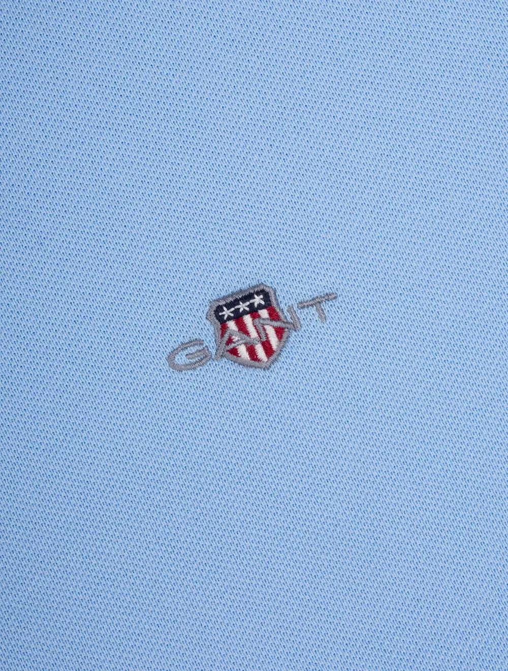 Regular Shield Shirt Sleeve Pique Polo Capri Blue