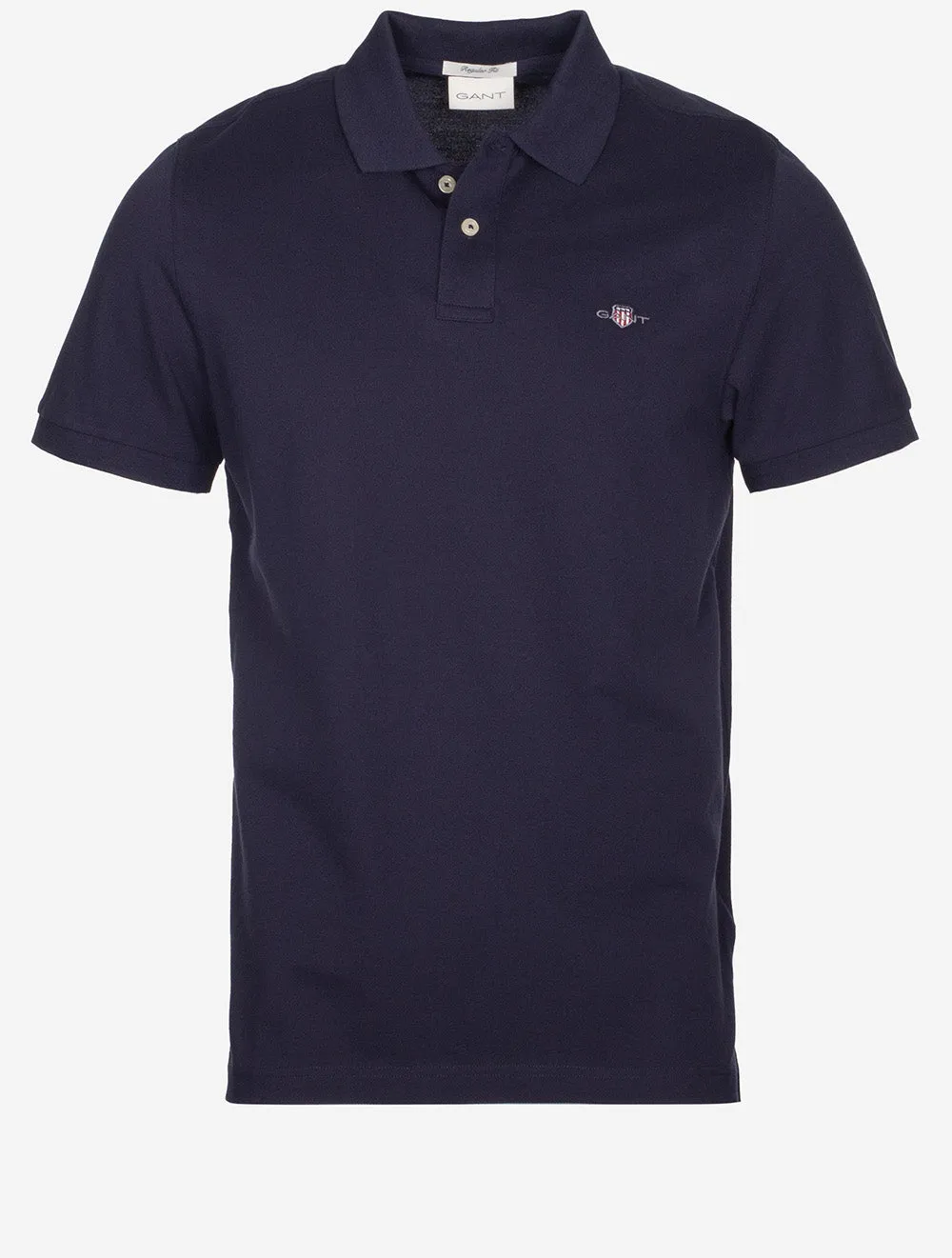 Regular Shield Shirt Sleeve Pique Polo Evening Blue