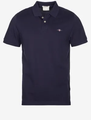 Regular Shield Shirt Sleeve Pique Polo Evening Blue