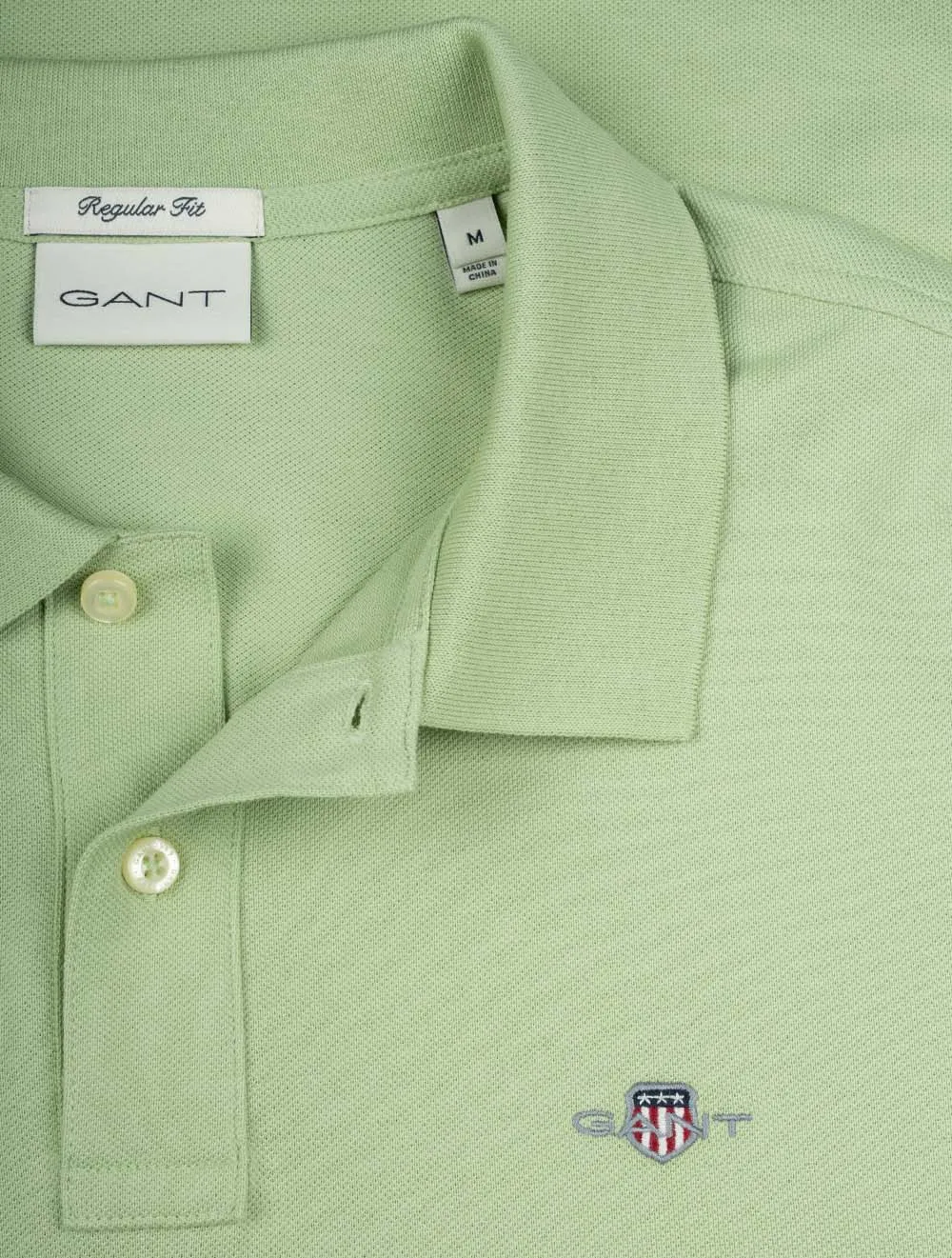 Regular Shield Short Sleeve Pique Polo Apple Green