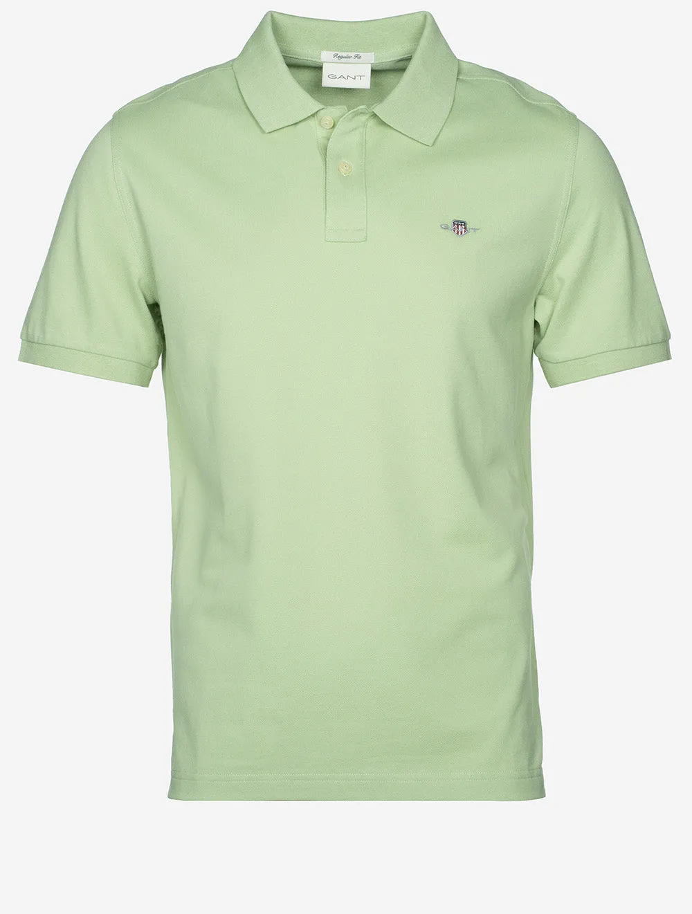 Regular Shield Short Sleeve Pique Polo Apple Green