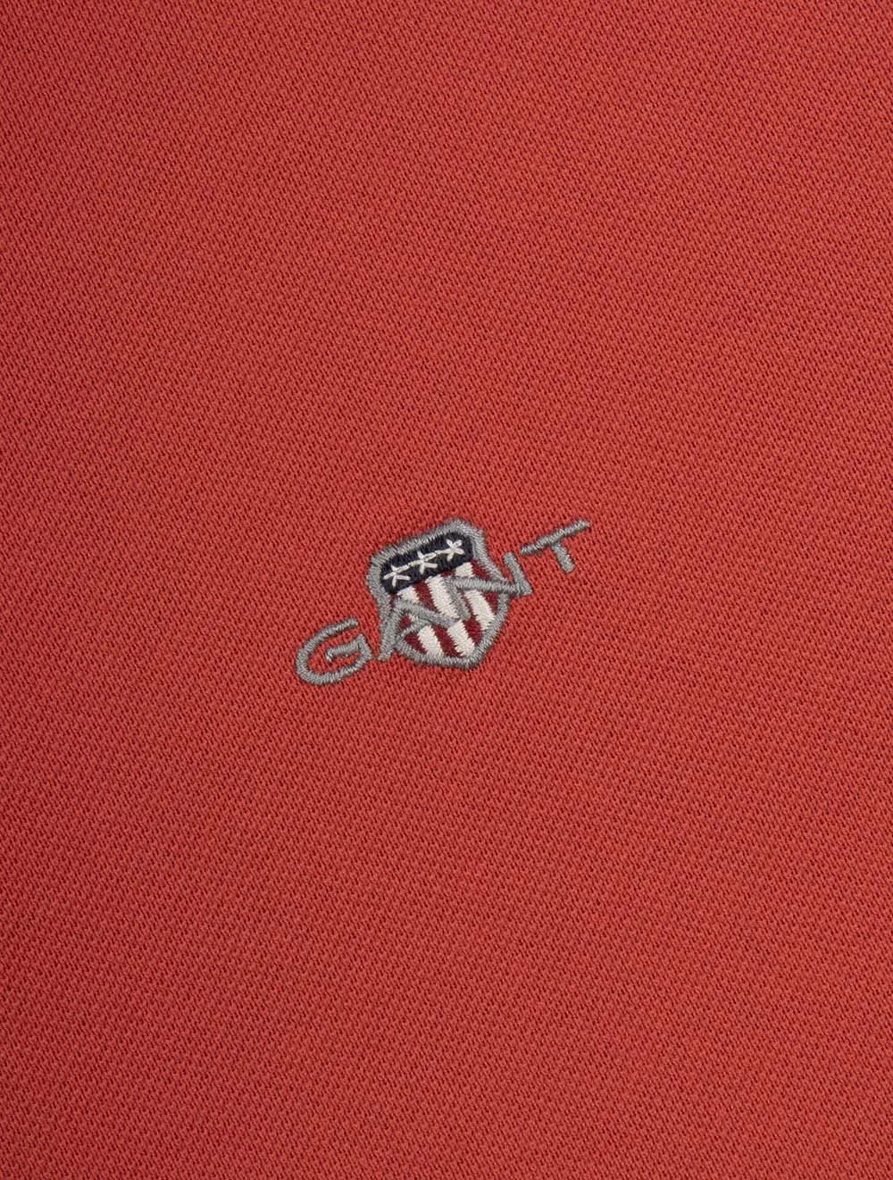 Regular Shield Short Sleeve Pique Polo Brick Red