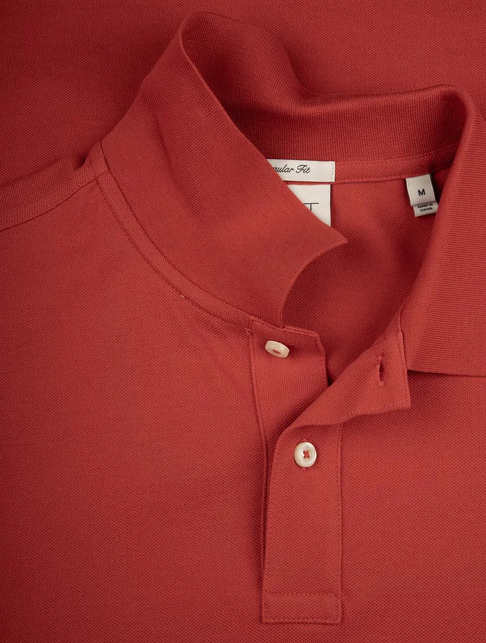 Regular Shield Short Sleeve Pique Polo Brick Red