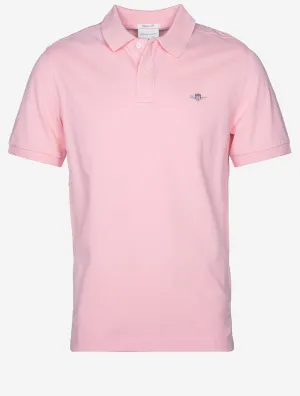 Regular Shield Short Sleeve Pique Polo California Pink