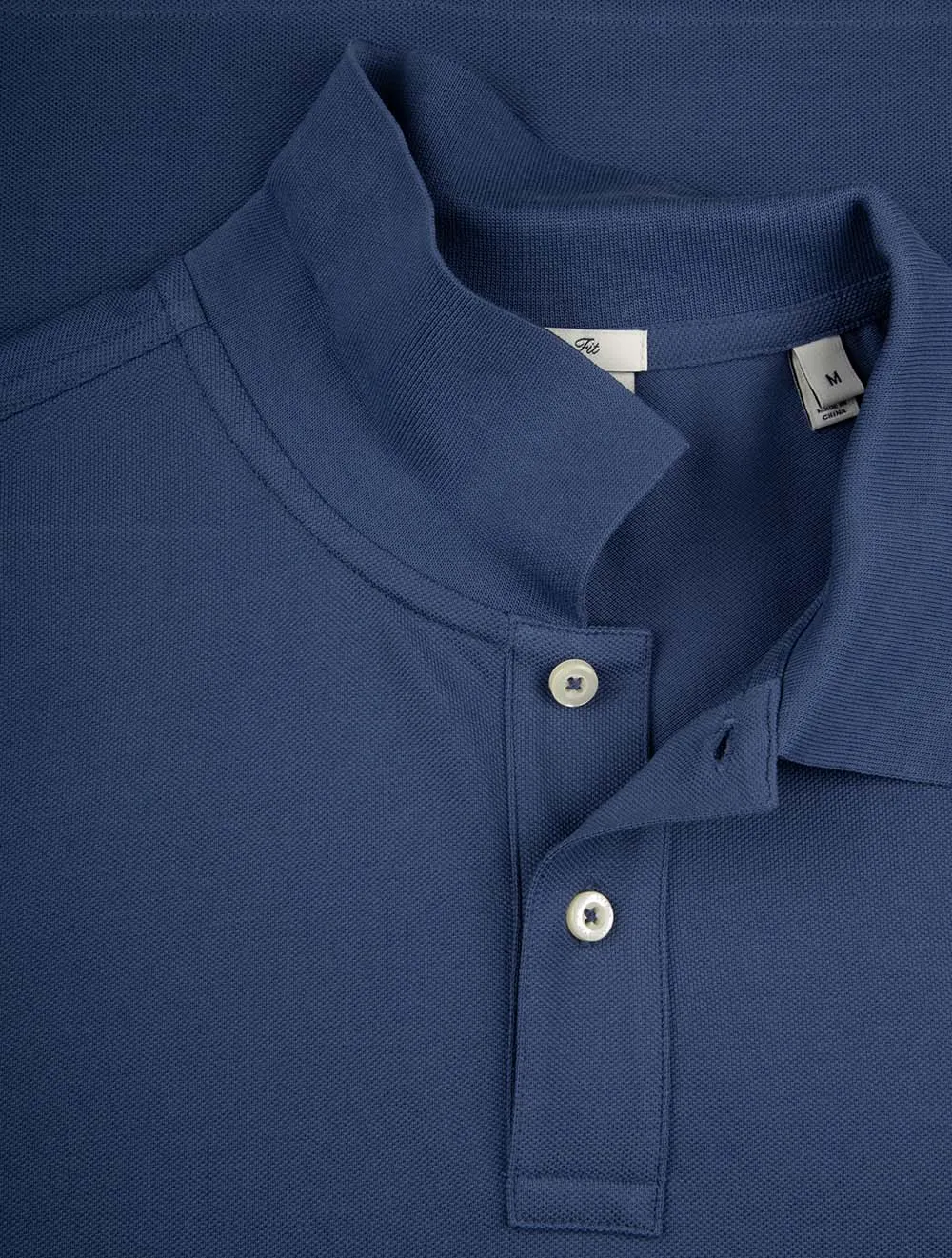 Regular Shield Short Sleeve Pique Polo Dusty Navy