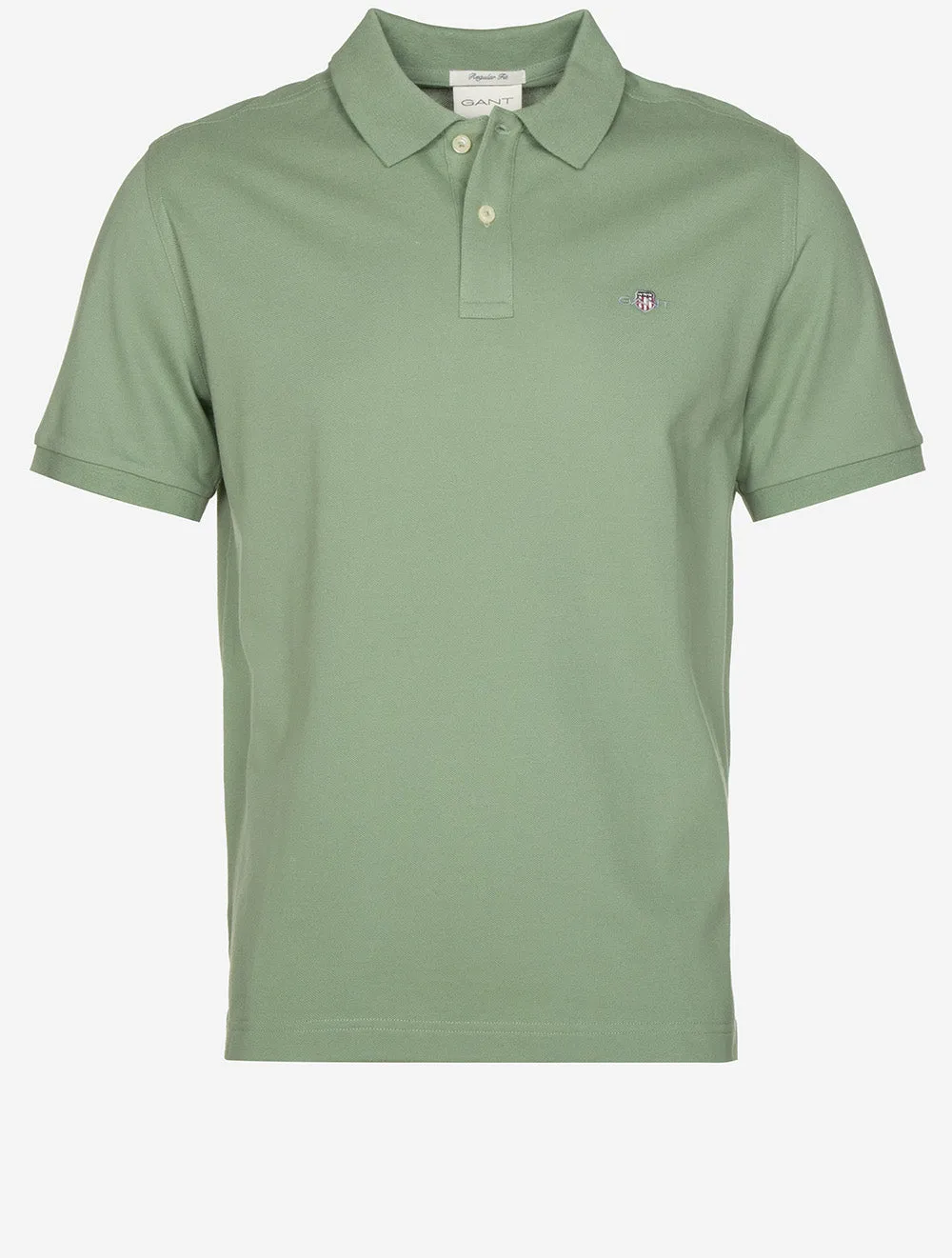 Regular Shield Short Sleeve Pique Polo Kalamata Green