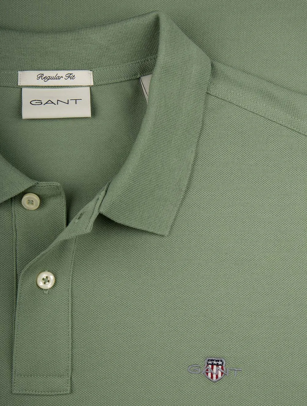 Regular Shield Short Sleeve Pique Polo Kalamata Green