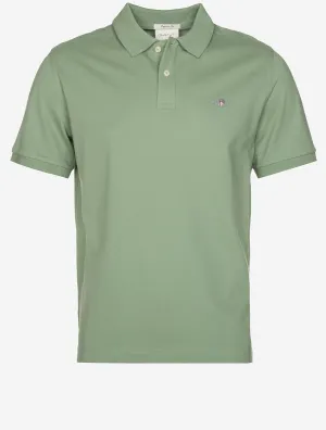 Regular Shield Short Sleeve Pique Polo Kalamata Green