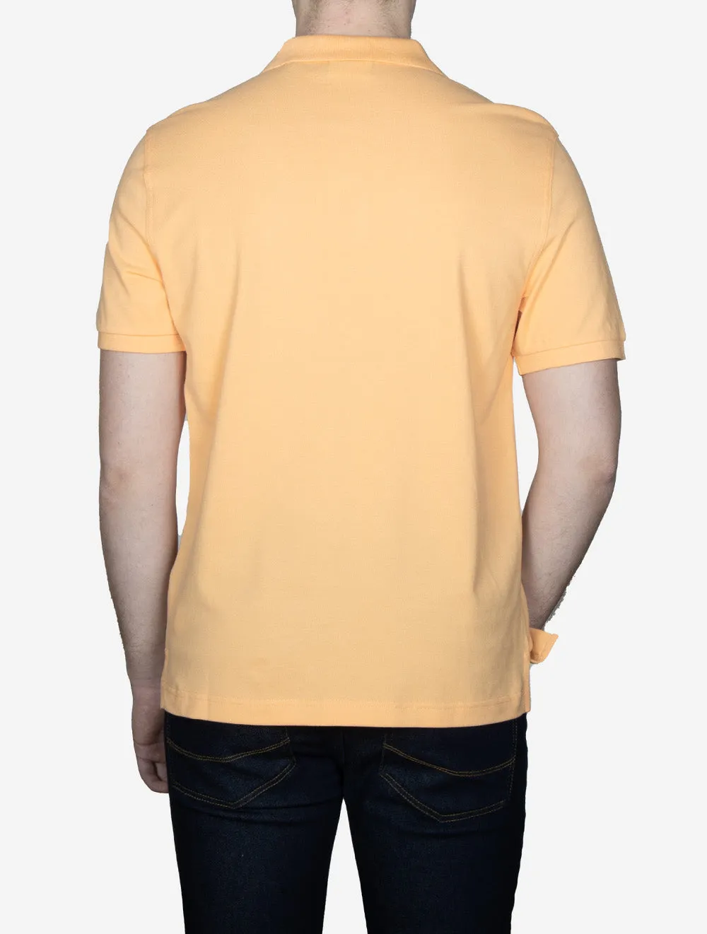 Regular Shield Short Sleeve Pique Polo Peachy Orange