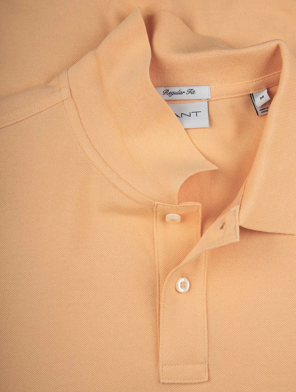 Regular Shield Short Sleeve Pique Polo Peachy Orange