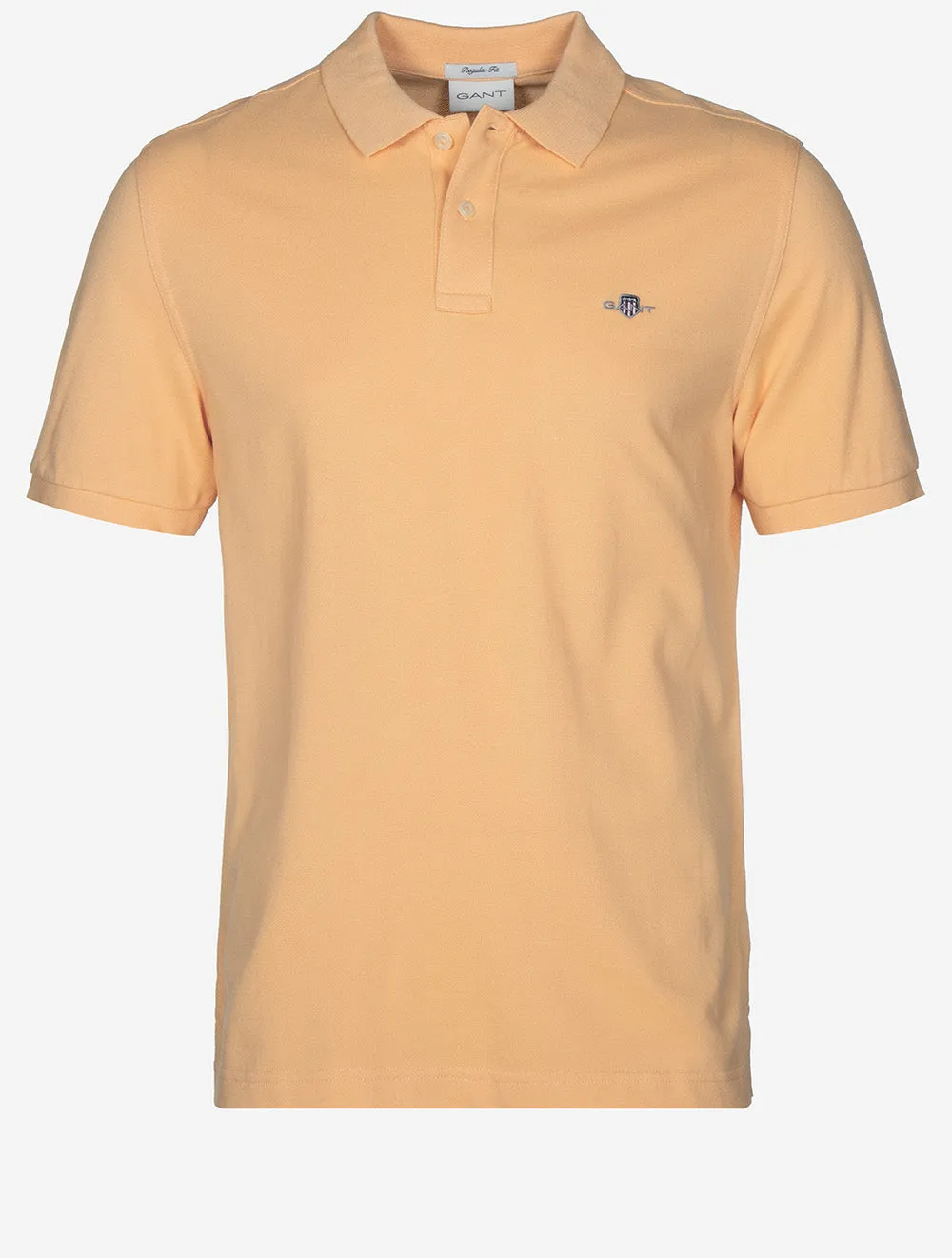 Regular Shield Short Sleeve Pique Polo Peachy Orange