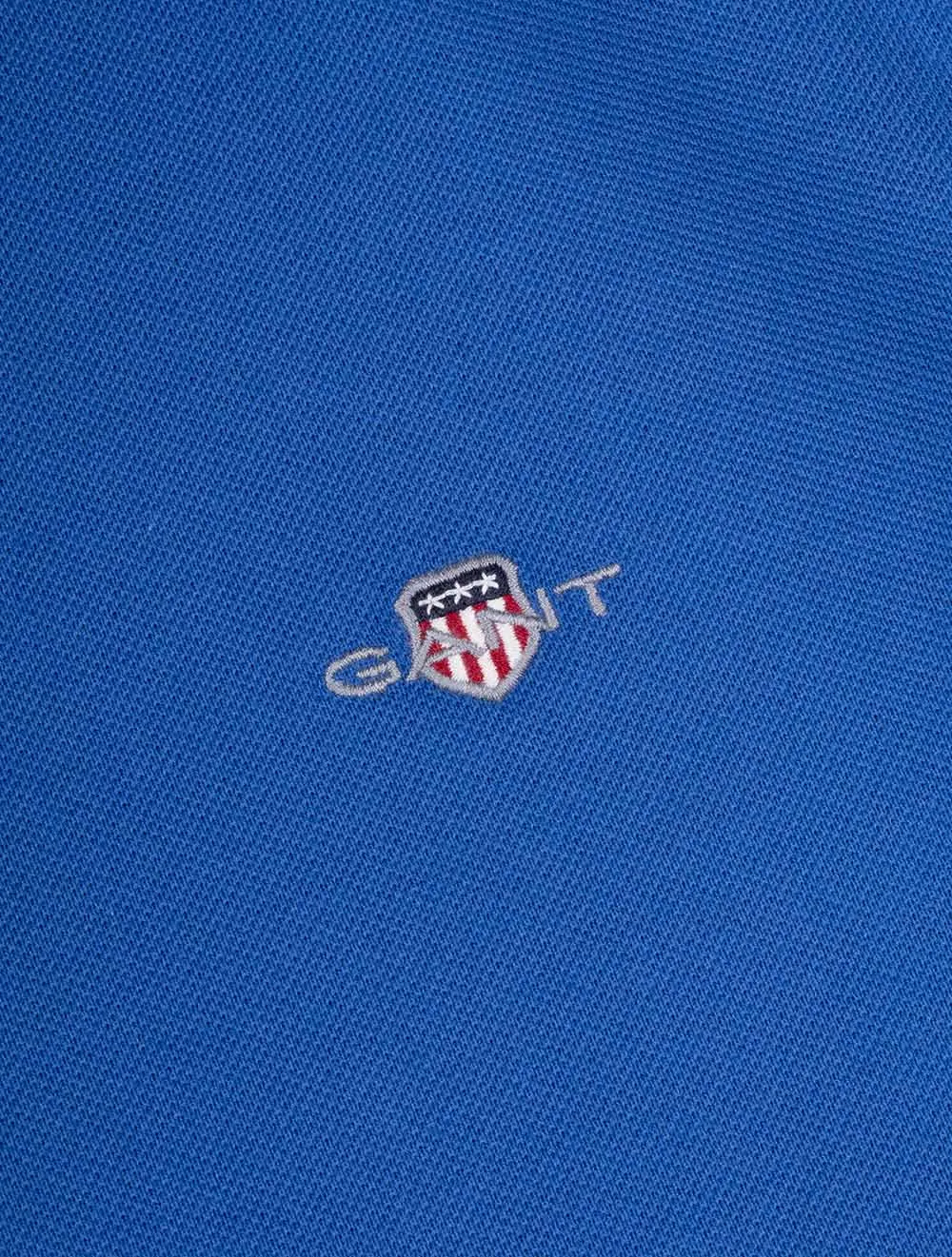 Regular Shield Short Sleeve Pique Polo Rich Blue