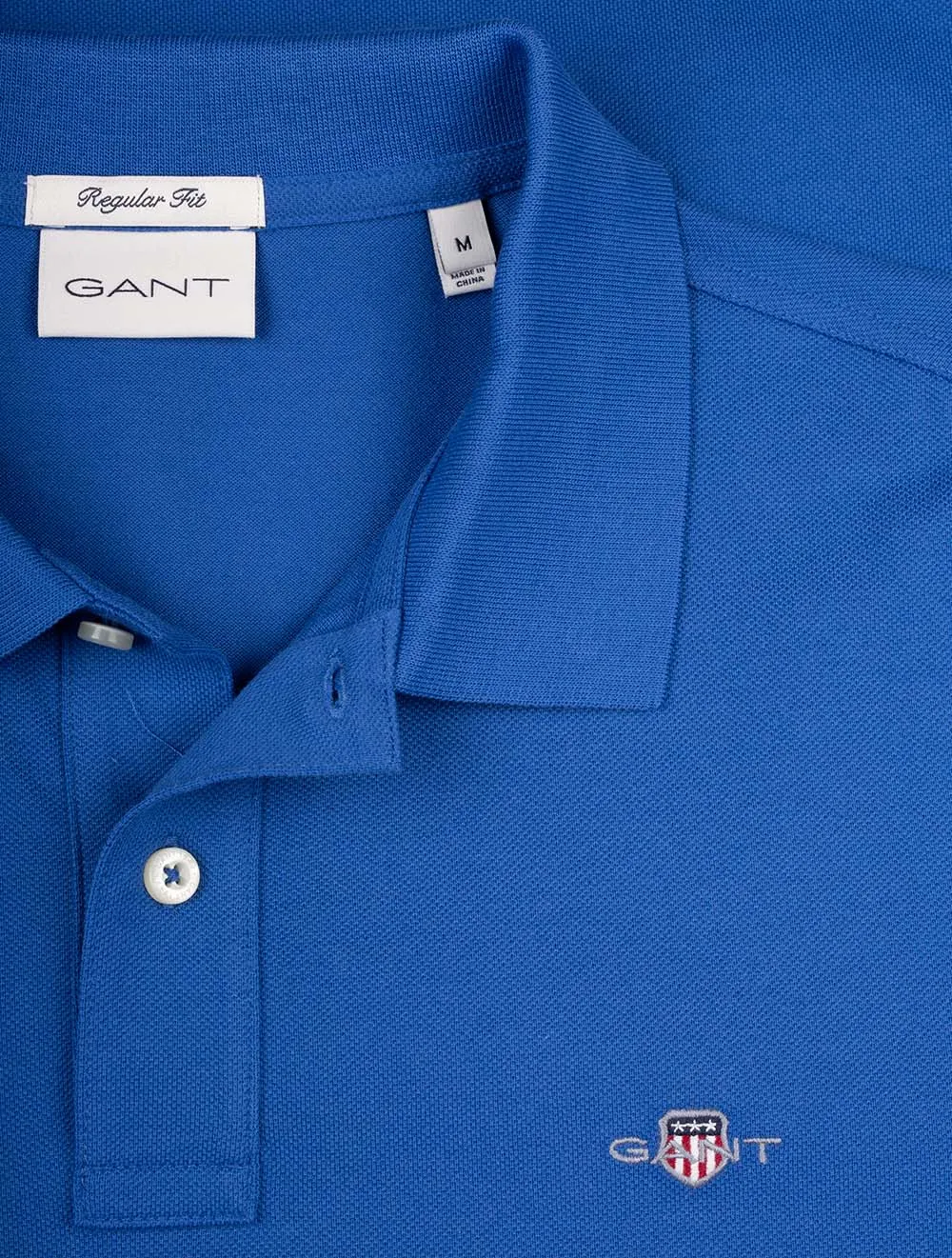 Regular Shield Short Sleeve Pique Polo Rich Blue