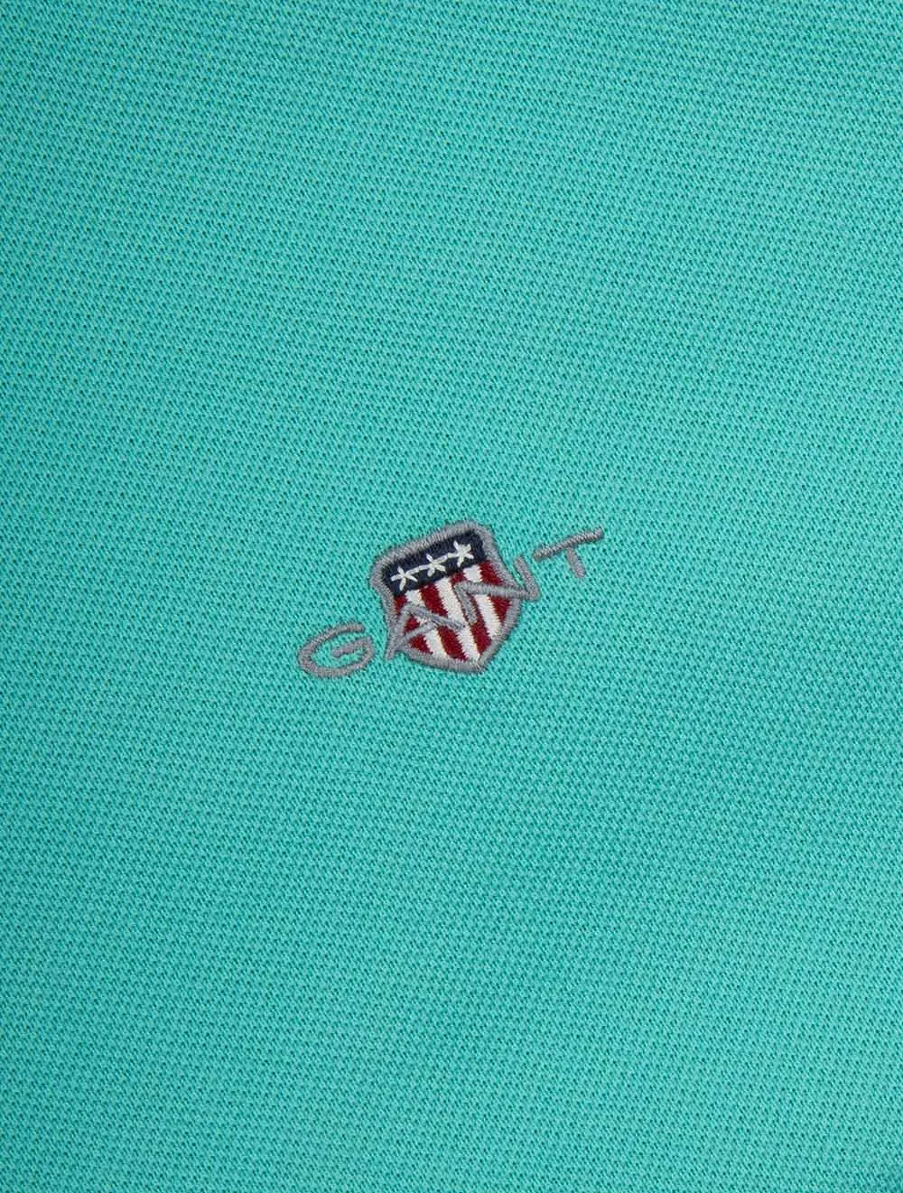 Regular Shield Short Sleeve Pique Polo Tropic Blue