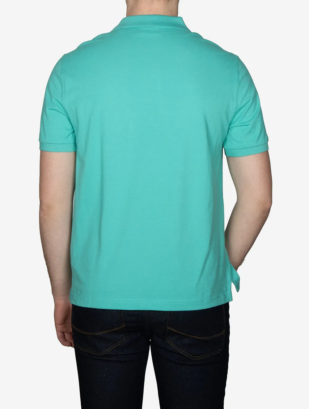 Regular Shield Short Sleeve Pique Polo Tropic Blue