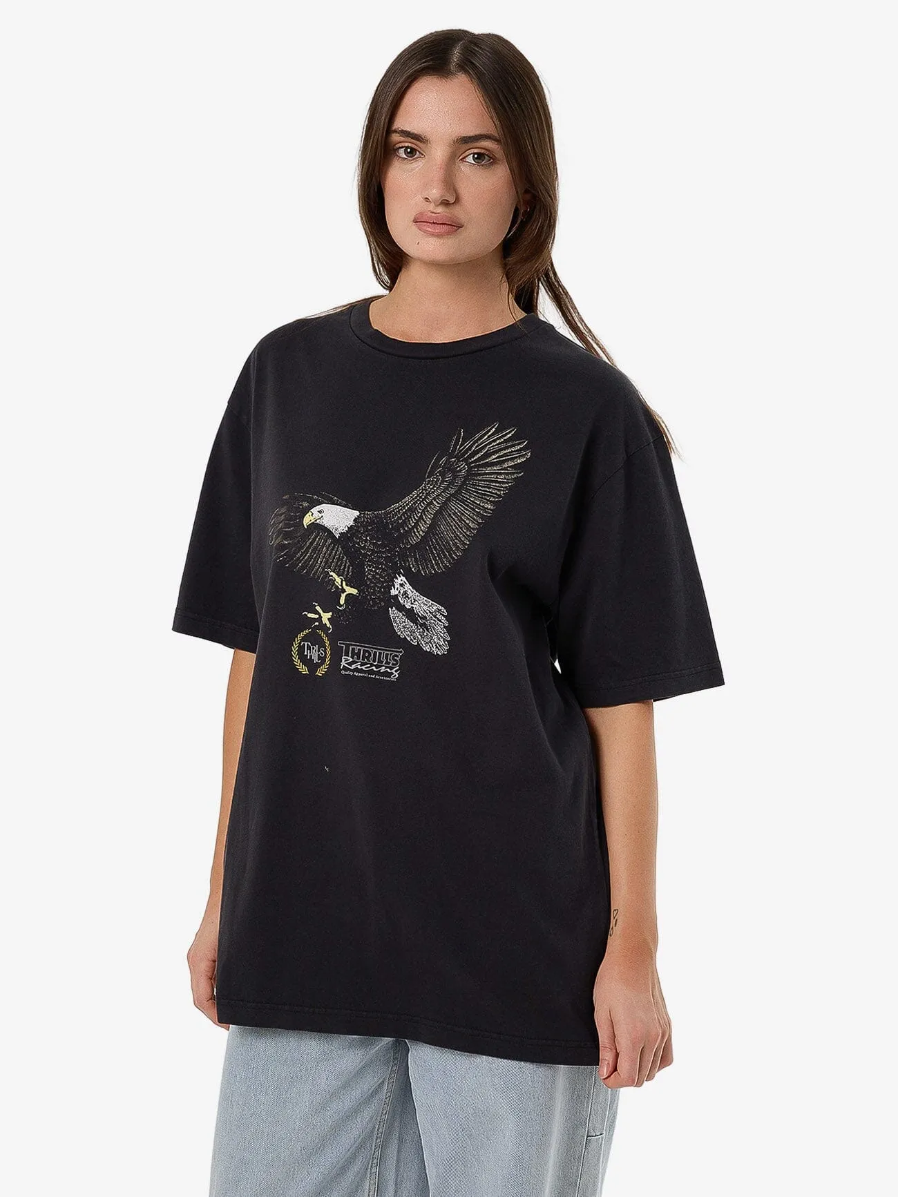 Speed Tour Oversized Tee - Washed Black