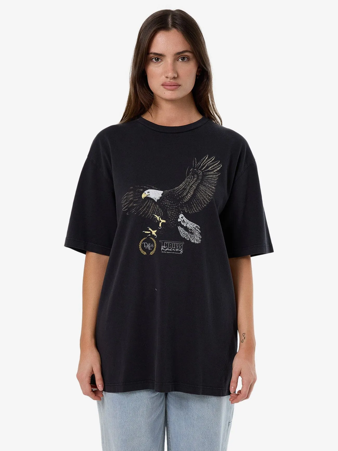 Speed Tour Oversized Tee - Washed Black
