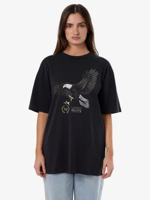 Speed Tour Oversized Tee - Washed Black