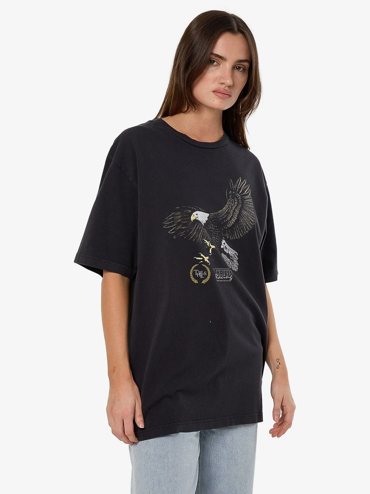 Speed Tour Oversized Tee - Washed Black