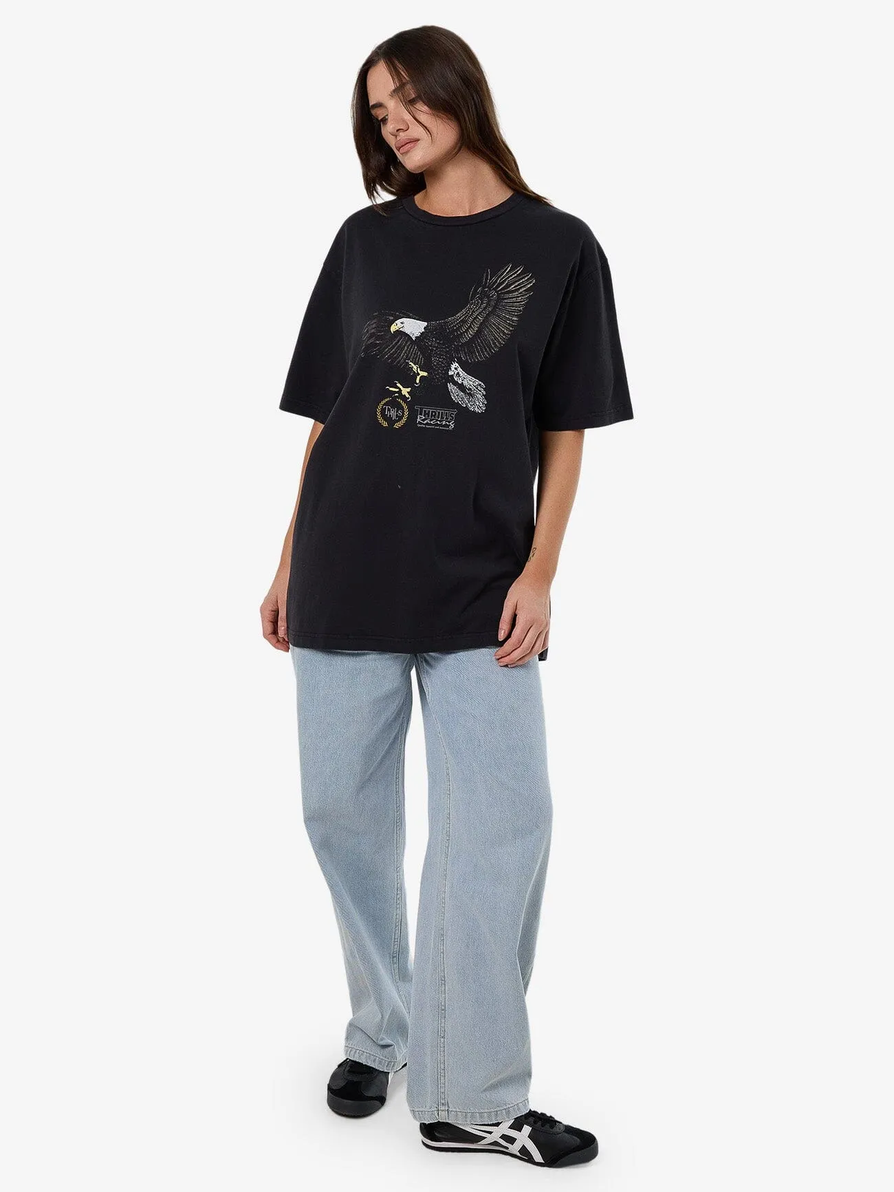 Speed Tour Oversized Tee - Washed Black