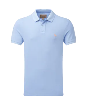 St Ives Garment Dyed Polo Shirt - Pale Blue